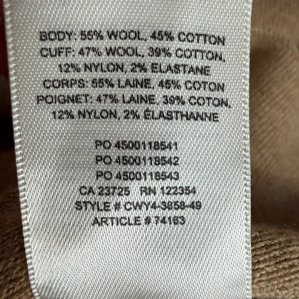 Aritzia Wilfred Rebecca Cropped Turtleneck Sweater Wool Cotton Light Birch L
